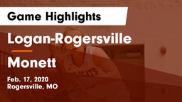 Logan-Rogersville  vs Monett Game Highlights - Feb. 17, 2020