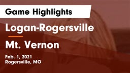 Logan-Rogersville  vs Mt. Vernon  Game Highlights - Feb. 1, 2021