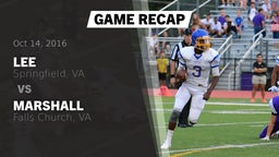 Recap: Lee  vs. Marshall  2016