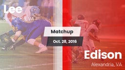 Matchup: Lee  vs. Edison  2016