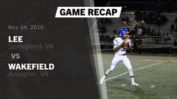 Recap: Lee  vs. Wakefield  2016