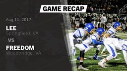 Recap: Lee  vs. Freedom  2017