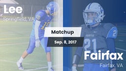 Matchup: Lee  vs. Fairfax  2017