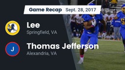Recap: Lee  vs. Thomas Jefferson  2017