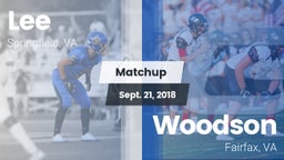 Matchup: Lee  vs. Woodson  2018