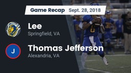 Recap: Lee  vs. Thomas Jefferson  2018