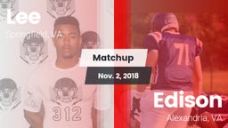 Matchup: Lee  vs. Edison  2018