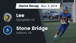 Recap: Lee  vs. Stone Bridge  2018