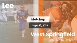Matchup: Lee  vs. West Springfield  2019