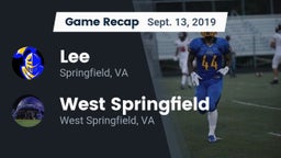 Recap: Lee  vs. West Springfield  2019