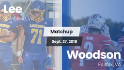 Matchup: Lee  vs. Woodson  2019