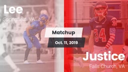 Matchup: Lee  vs. Justice  2019