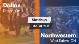 Matchup: Dalton  vs. Northwestern  2016