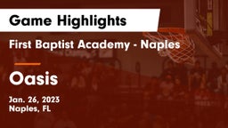 First Baptist Academy - Naples vs Oasis  Game Highlights - Jan. 26, 2023
