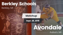 Matchup: Berkley Schools vs. Avondale  2018
