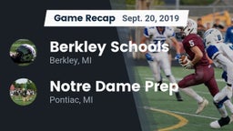 Recap: Berkley Schools vs. Notre Dame Prep  2019