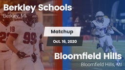 Matchup: Berkley Schools vs. Bloomfield Hills  2020