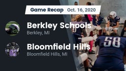 Recap: Berkley Schools vs. Bloomfield Hills  2020