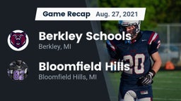 Recap: Berkley Schools vs. Bloomfield Hills  2021