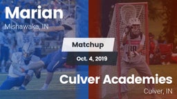 Matchup: Marian  vs. Culver Academies 2019