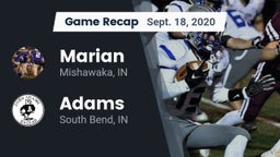 Recap: Marian  vs. Adams  2020
