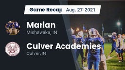 Recap: Marian  vs. Culver Academies 2021