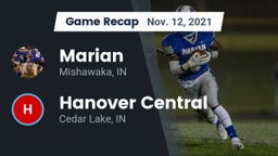 Recap: Marian  vs. Hanover Central  2021