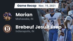 Recap: Marian  vs. Brebeuf Jesuit Prep  2021