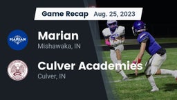 Recap: Marian  vs. Culver Academies 2023