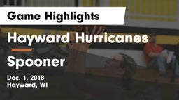 Hayward Hurricanes  vs Spooner  Game Highlights - Dec. 1, 2018