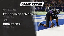 Recap: Frisco Independence  vs. Rick Reedy  2016