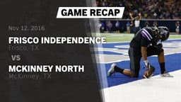 Recap: Frisco Independence  vs. McKinney North  2016