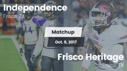 Matchup: IHS vs. Frisco Heritage  2017