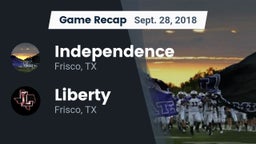 Recap: Independence  vs. Liberty  2018