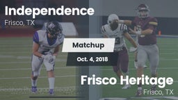 Matchup: IHS vs. Frisco Heritage  2018