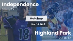 Matchup: IHS vs. Highland Park  2018