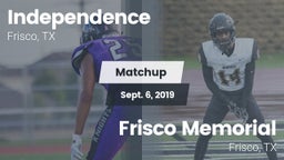 Matchup: IHS vs. Frisco Memorial  2019