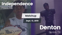 Matchup: IHS vs. Denton  2019