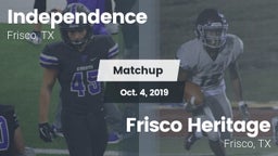 Matchup: IHS vs. Frisco Heritage  2019
