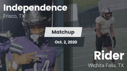 Matchup: IHS vs. Rider  2020