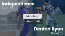 Matchup: IHS vs. Denton Ryan  2020