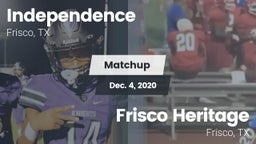 Matchup: IHS vs. Frisco Heritage  2020