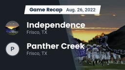 Recap: Independence  vs. Panther Creek  2022