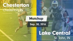 Matchup: Chesterton High vs. Lake Central  2016