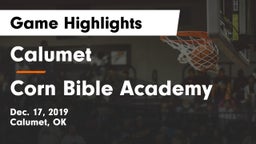 Calumet  vs Corn Bible Academy  Game Highlights - Dec. 17, 2019