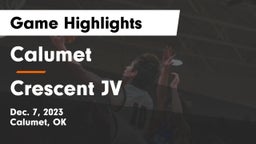 Calumet  vs Crescent JV Game Highlights - Dec. 7, 2023