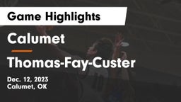 Calumet  vs Thomas-Fay-Custer  Game Highlights - Dec. 12, 2023