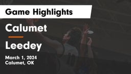 Calumet  vs Leedey  Game Highlights - March 1, 2024