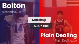 Matchup: Bolton  vs. Plain Dealing  2018