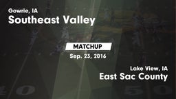 Matchup: Southeast Valley vs. East Sac County  2016